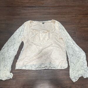 SHEIN Cream Lace Blouse